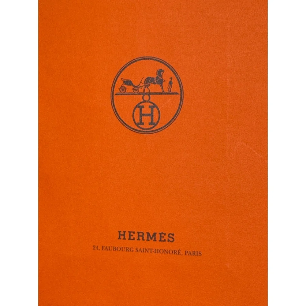 Hermes Orange Paper Shopping Bag 24 Faubourg Saint-Honore Paris 11.5x8.25